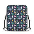 Funny Christmas Animals Pattern Print Rectangular Crossbody Bag