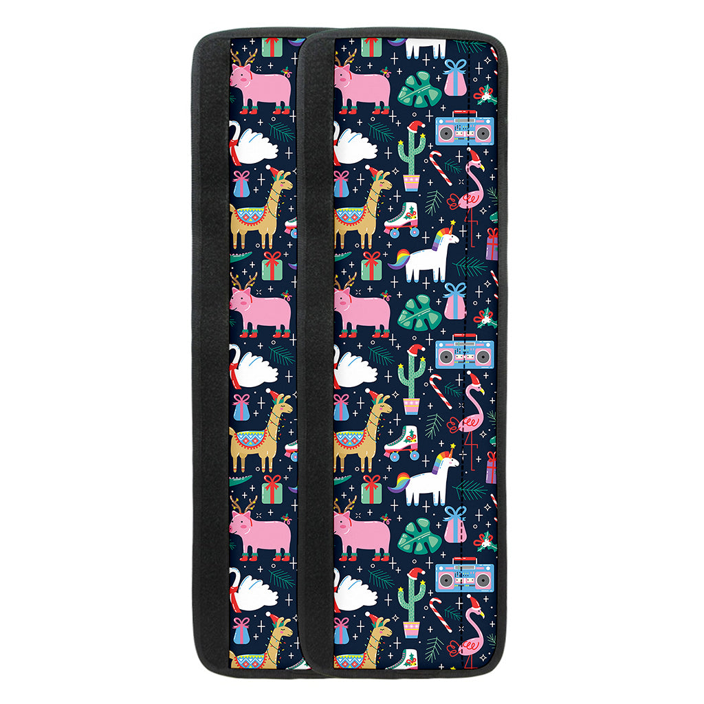 Funny Christmas Animals Pattern Print Refrigerator Handle Covers