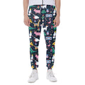 Funny Christmas Animals Pattern Print Joggers