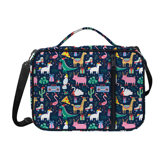 Funny Christmas Animals Pattern Print Shoulder Strap Bible Bag