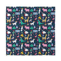 Funny Christmas Animals Pattern Print Silk Bandana