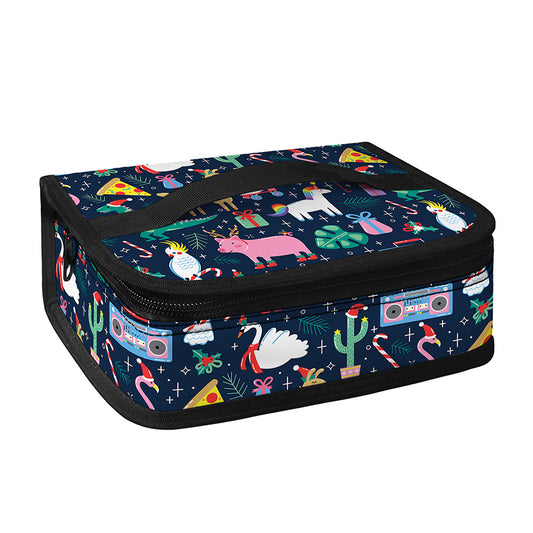 Funny Christmas Animals Pattern Print Small Lunch Bag