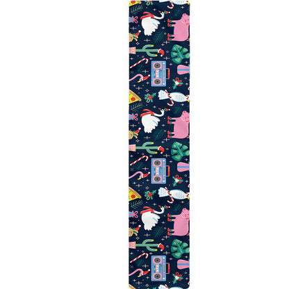 Funny Christmas Animals Pattern Print Table Runner