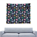 Funny Christmas Animals Pattern Print Tapestry