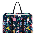 Funny Christmas Animals Pattern Print Utility Tote Bag