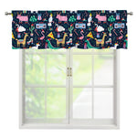 Funny Christmas Animals Pattern Print Window Valance