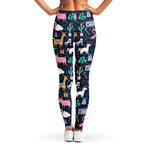 Funny Christmas Animals Pattern Print Women's Leggings