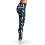 Funny Christmas Animals Pattern Print Women's Leggings