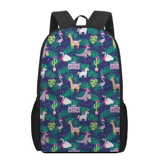 Funny Christmas Decoration Pattern Print 17 Inch Backpack