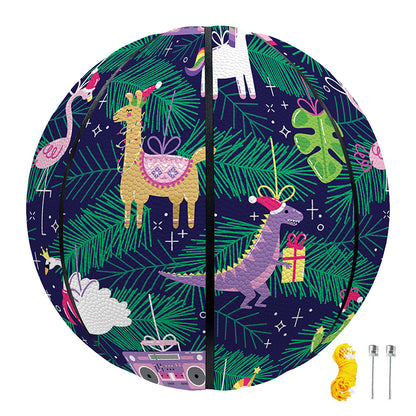 Funny Christmas Decoration Pattern Print Basketball