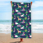 Funny Christmas Decoration Pattern Print Beach Towel
