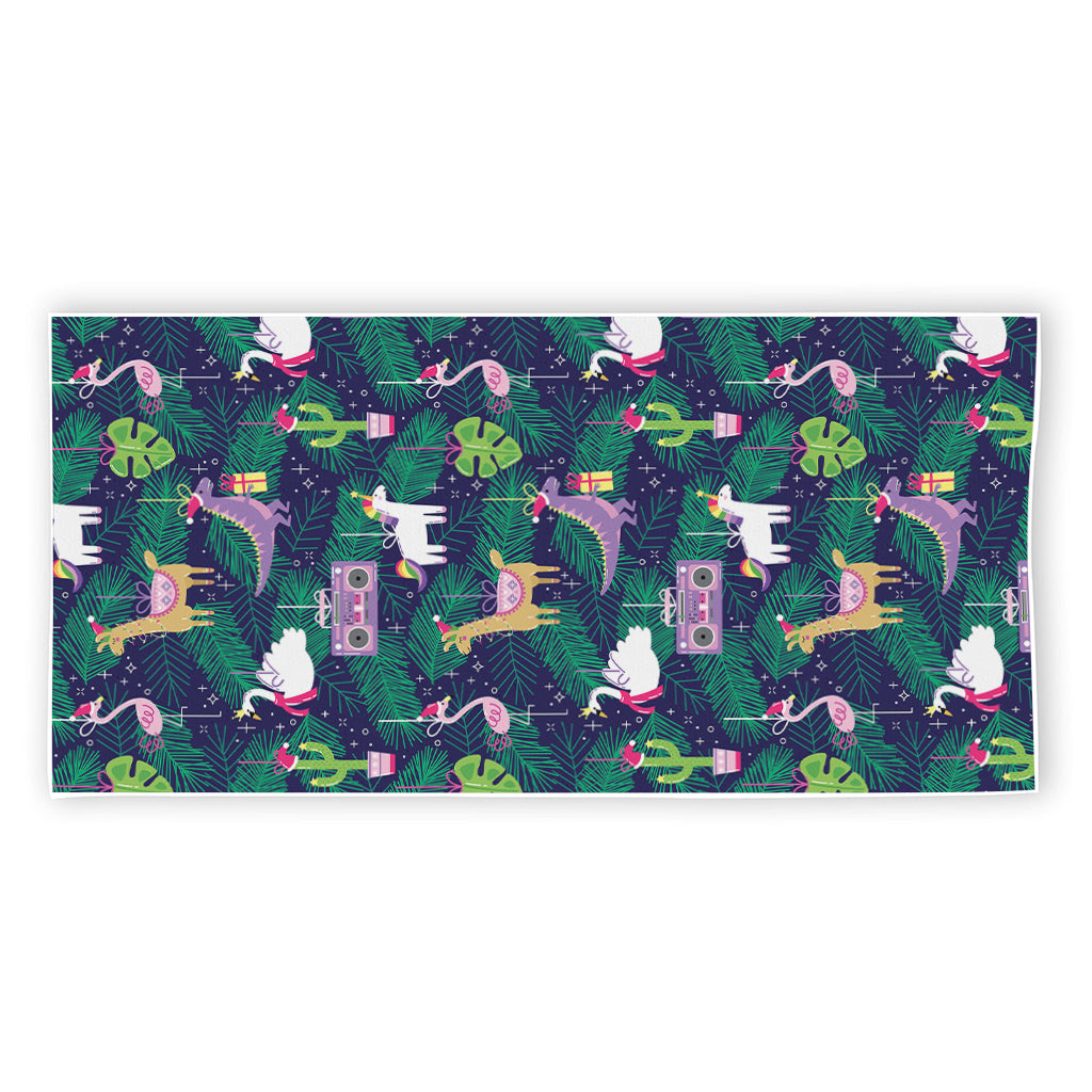 Funny Christmas Decoration Pattern Print Beach Towel