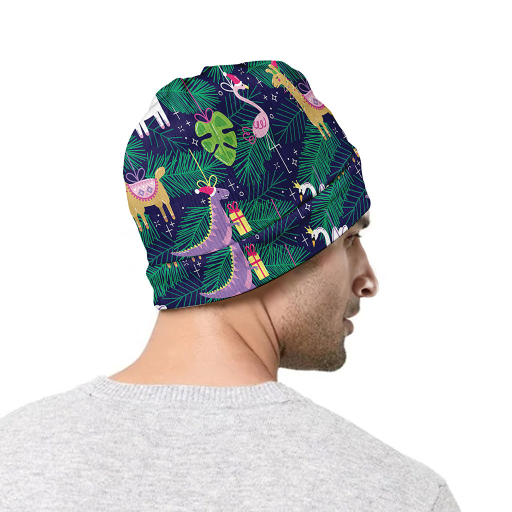 Funny Christmas Decoration Pattern Print Beanie