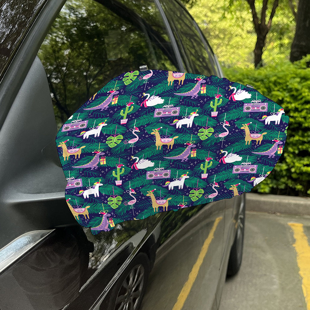 Funny Christmas Decoration Pattern Print Car Side Mirror Covers