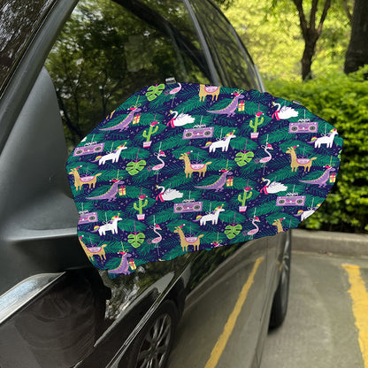 Funny Christmas Decoration Pattern Print Car Side Mirror Covers