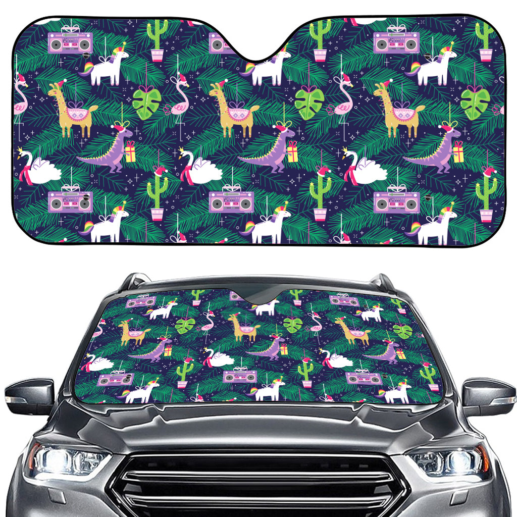 Funny Christmas Decoration Pattern Print Car Windshield Sun Shade