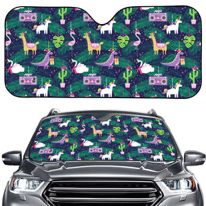 Funny Christmas Decoration Pattern Print Car Windshield Sun Shade