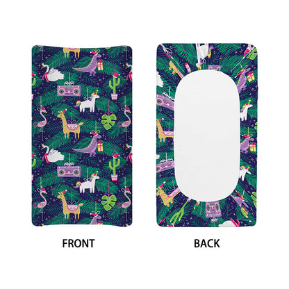 Funny Christmas Decoration Pattern Print Changing Pad Cover