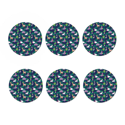 Funny Christmas Decoration Pattern Print Coaster Set