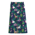 Funny Christmas Decoration Pattern Print Cotton Front Slit Maxi Skirt