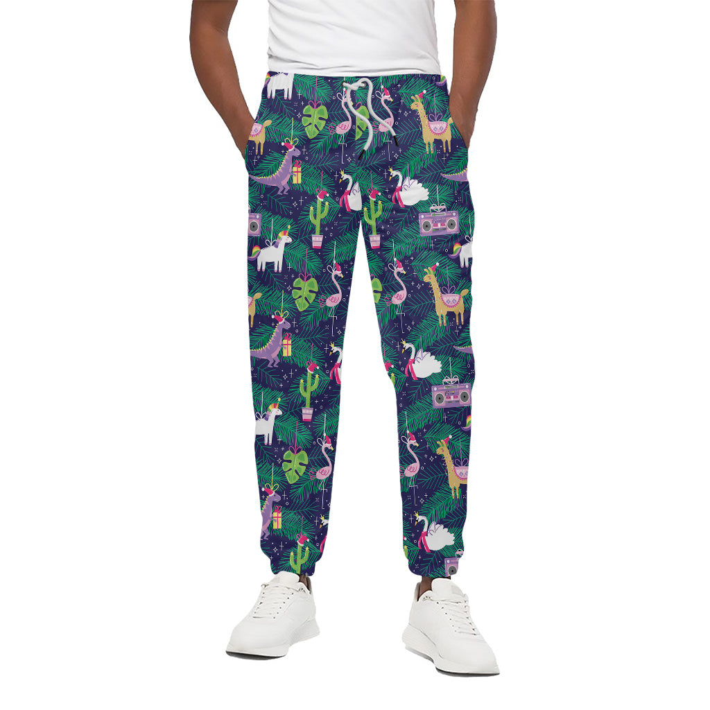 Funny Christmas Decoration Pattern Print Cotton Pants