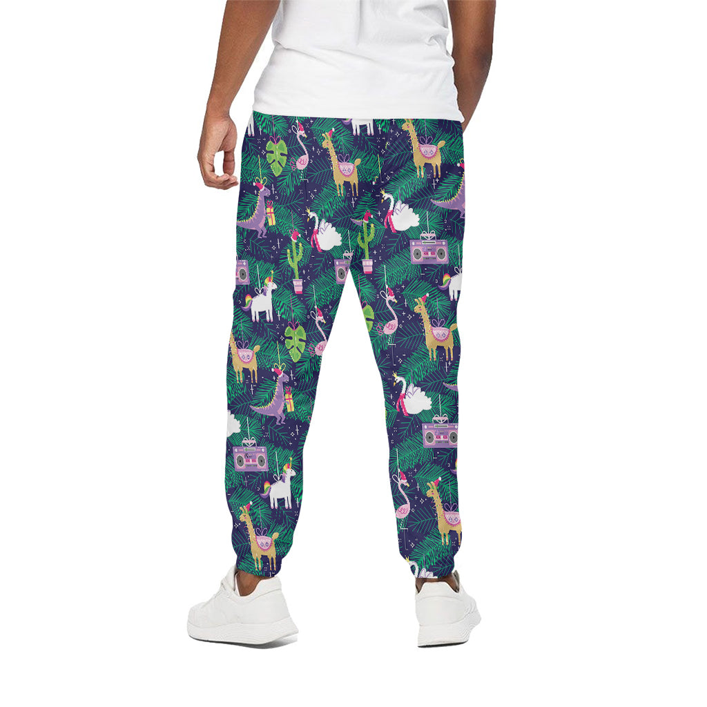 Funny Christmas Decoration Pattern Print Cotton Pants