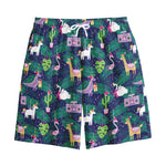 Funny Christmas Decoration Pattern Print Cotton Shorts