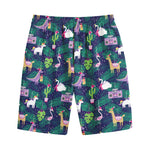 Funny Christmas Decoration Pattern Print Cotton Shorts