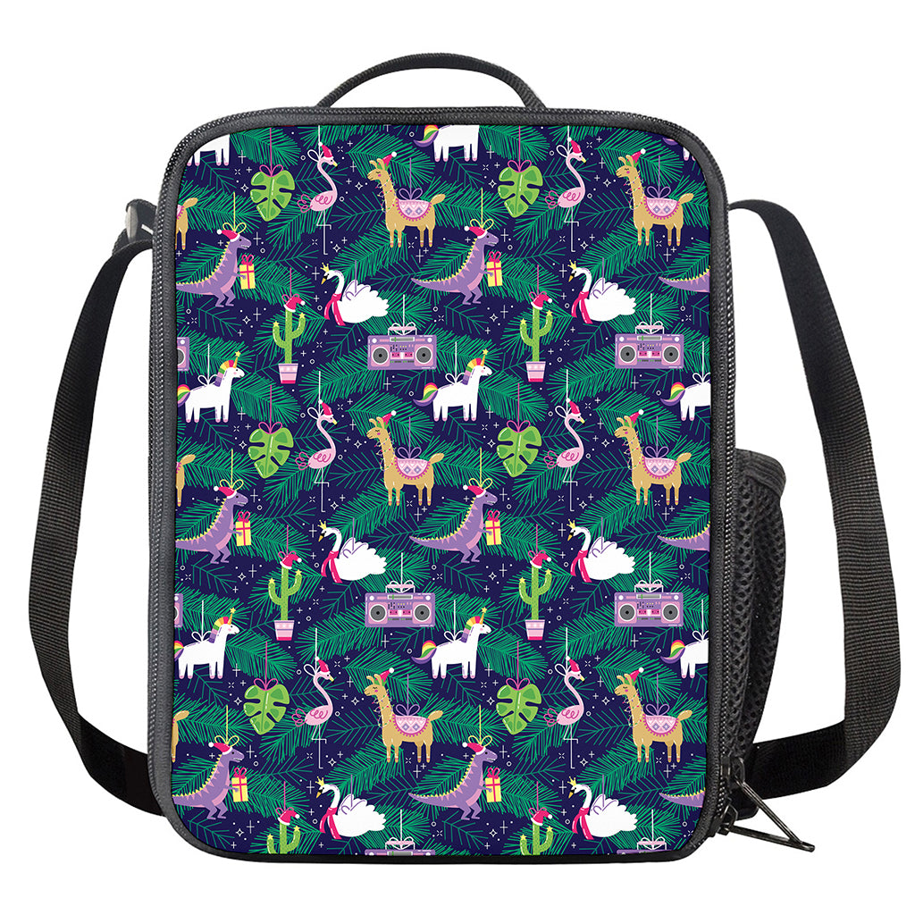 Funny Christmas Decoration Pattern Print Crossbody Lunch Bag