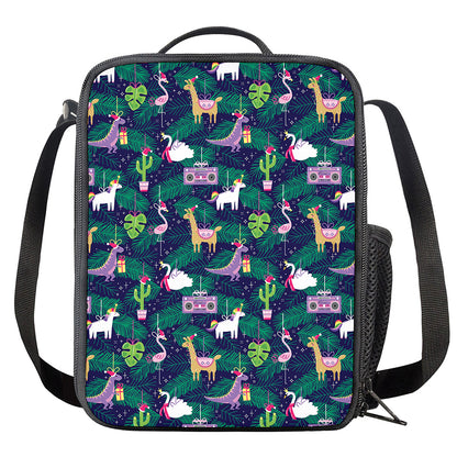 Funny Christmas Decoration Pattern Print Crossbody Lunch Bag