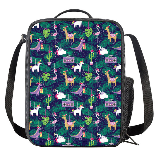 Funny Christmas Decoration Pattern Print Crossbody Lunch Bag