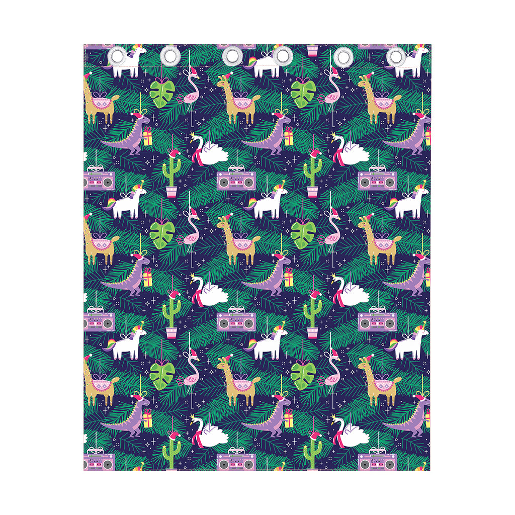 Funny Christmas Decoration Pattern Print Curtain