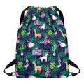 Funny Christmas Decoration Pattern Print Drawstring Backpack