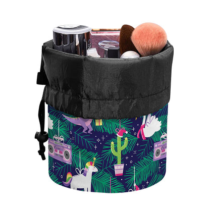 Funny Christmas Decoration Pattern Print Drawstring Makeup Bag