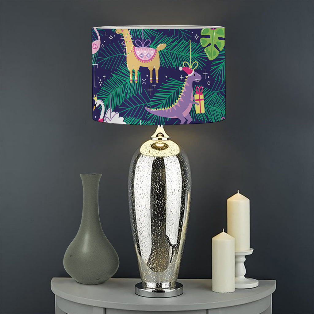 Funny Christmas Decoration Pattern Print Drum Lamp Shade