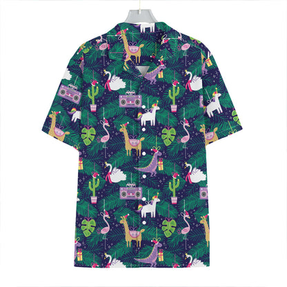 Funny Christmas Decoration Pattern Print Hawaiian Shirt