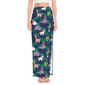 Funny Christmas Decoration Pattern Print High Slit Maxi Skirt