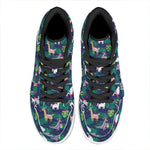 Funny Christmas Decoration Pattern Print High Top Leather Sneakers