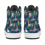 Funny Christmas Decoration Pattern Print High Top Leather Sneakers