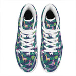 Funny Christmas Decoration Pattern Print High Top Leather Sneakers