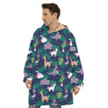 Funny Christmas Decoration Pattern Print Hoodie Blanket