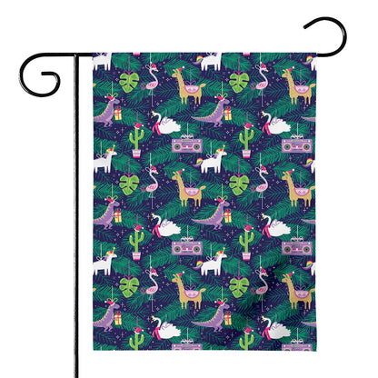 Funny Christmas Decoration Pattern Print House Flag