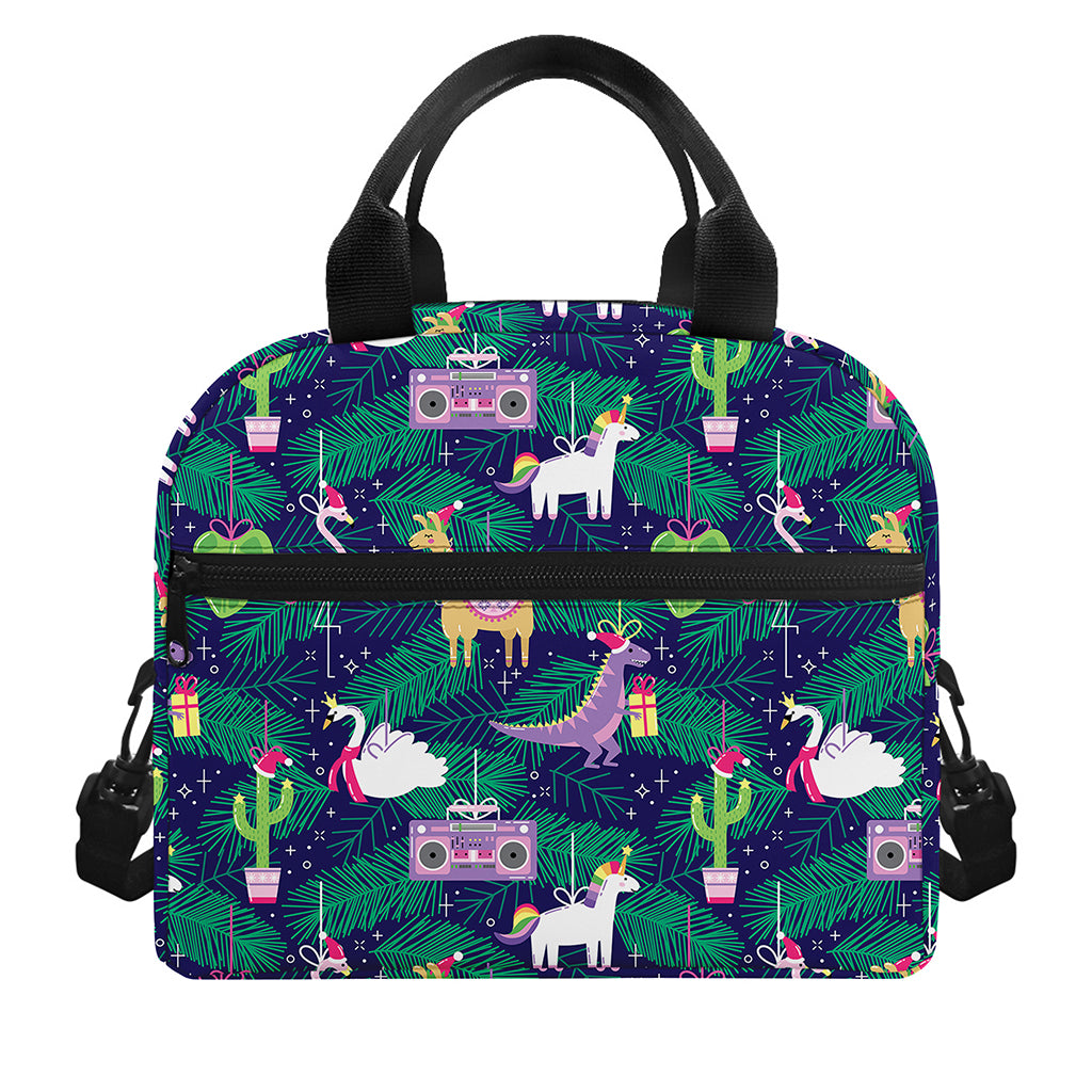 Funny Christmas Decoration Pattern Print Insulated Lunch Bag