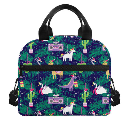 Funny Christmas Decoration Pattern Print Insulated Lunch Bag