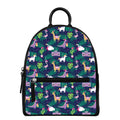 Funny Christmas Decoration Pattern Print Leather Backpack