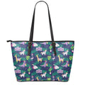 Funny Christmas Decoration Pattern Print Leather Tote Bag With Zipper