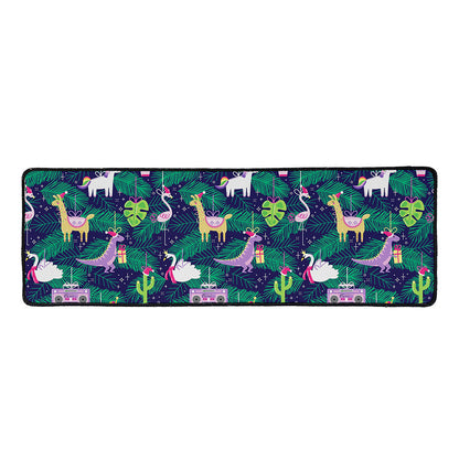 Funny Christmas Decoration Pattern Print Long Kitchen Mat