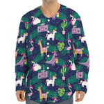 Funny Christmas Decoration Pattern Print Long Sleeve Baseball Jersey