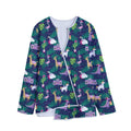 Funny Christmas Decoration Pattern Print Long Sleeve Short Coat