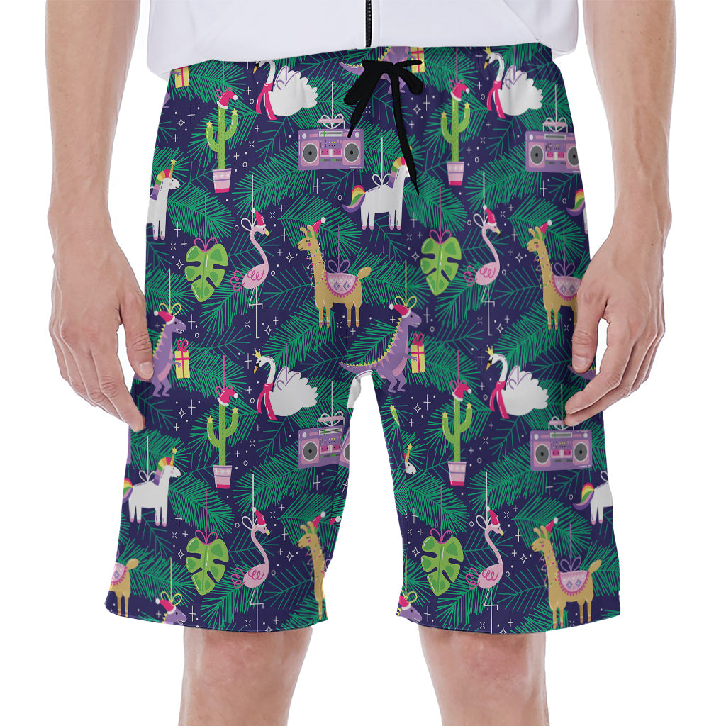 Funny Christmas Decoration Pattern Print Men's Beach Shorts